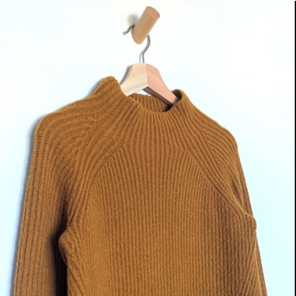 Madewell Northfield Mock Neck Sweater in Golden Harvest - Size XS - Picture 4 of 10